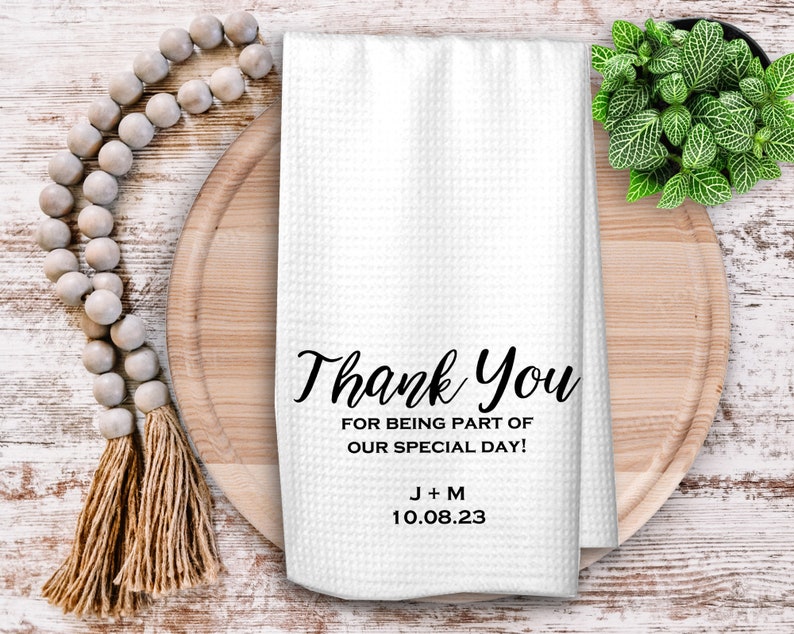 Design Your Own Kitchen Towel, Personalized Tea Towel, Housewarming Gift, Custom Dish Towel with your Photo or Text Willow Script
