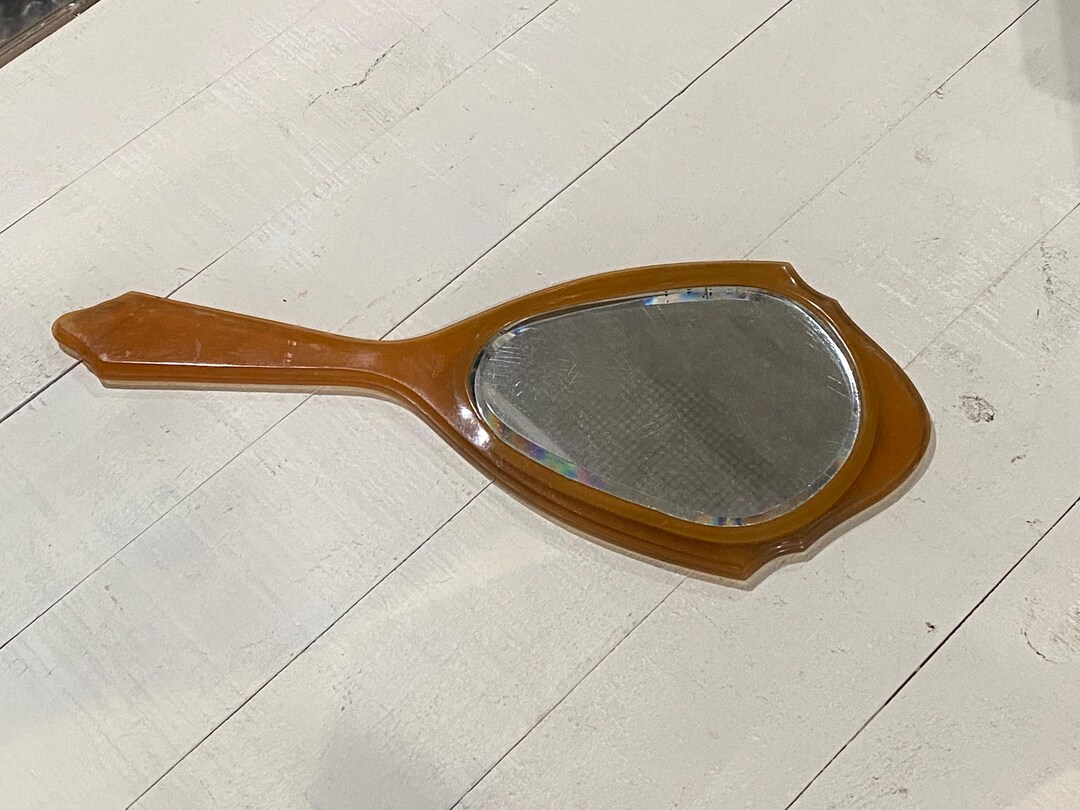 Pyralin Screen Pyralin (celluloid) Hand Mirror - Dubarry (amber) - Etsy
