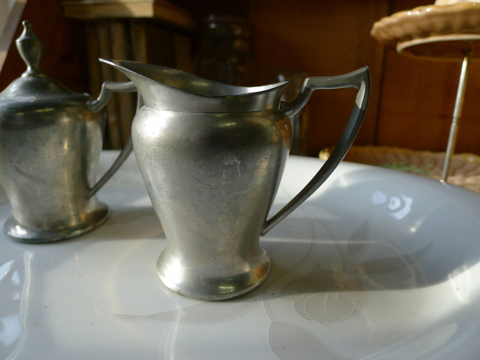 Paul Revere Pewter Sugar and Creamer Set Etsy