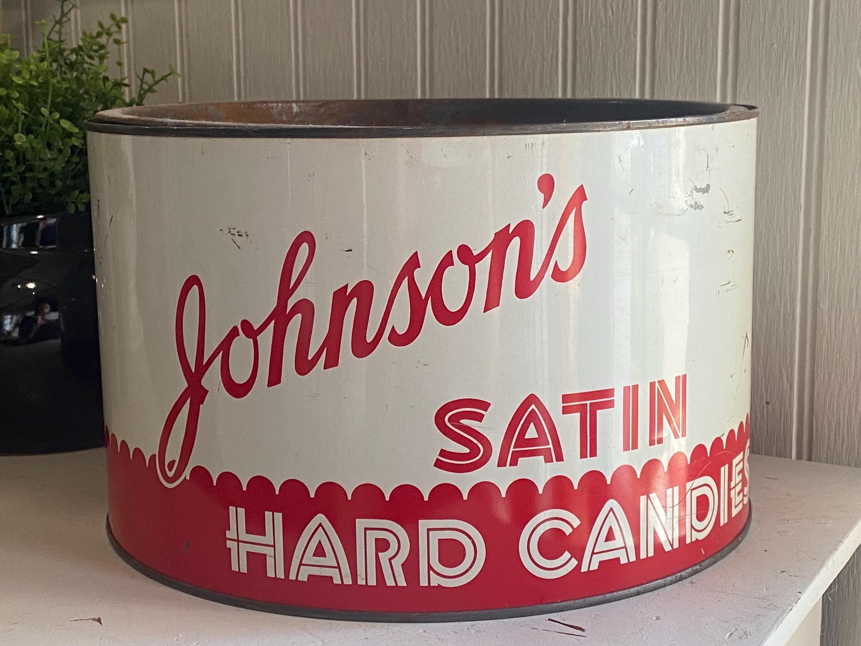 Boîte vintage : Johnson's Satin Hard Candy (10")