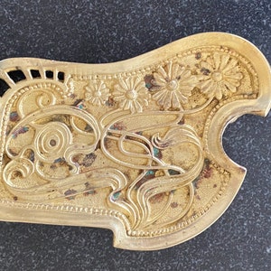 Solid brass Art Nouveau trinket dish