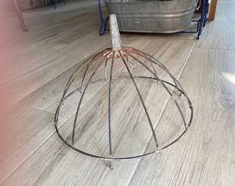 Metal chicken feeder cloche