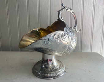 Silver plated sugar scuttle