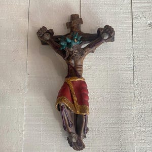 Primitive terracotta crucifix