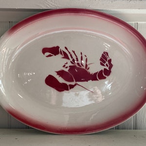 Jackson Vitrified China restaurantware platter - red lobster [Falls Creek, PA]