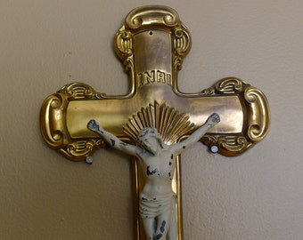 Golden Metal Crucifix