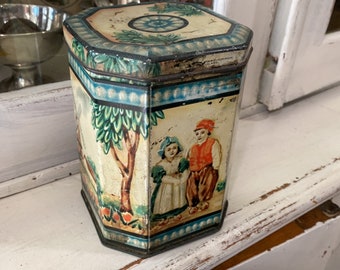 Toffee tin container - Dutch scenes