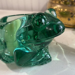 Glass frog votive candle holder image 3