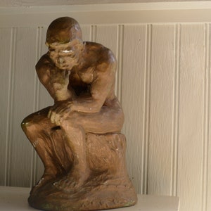 Replica of Rodin sculpture &quot;The Thinker&quot; (Le Penseur)