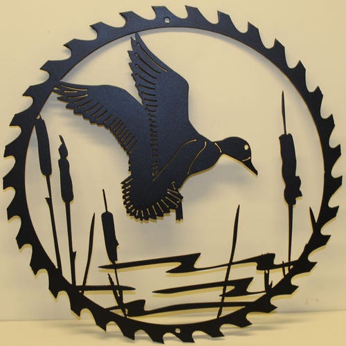 Duck Sawblade Metal Wall Art Home Decor Etsy