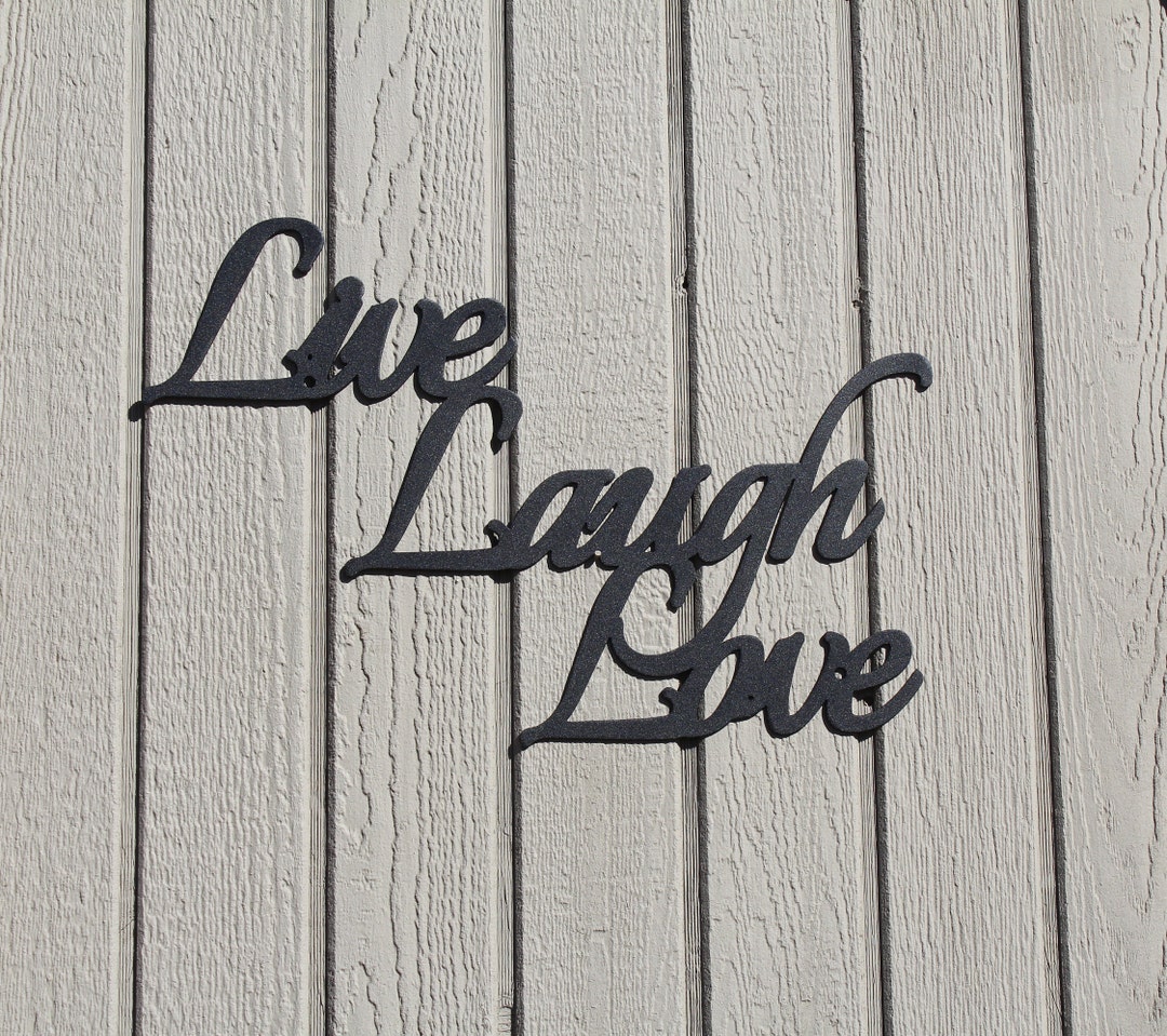 Live Laugh Love Metal Wall Art Home Decor Etsy