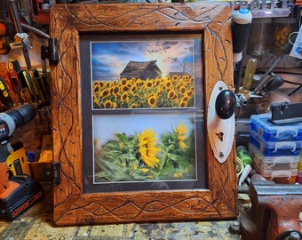 Two Pane Sunflower Photo Door