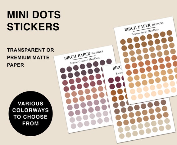 clear sticker paper Mini functional dots bullet journal stickers ...