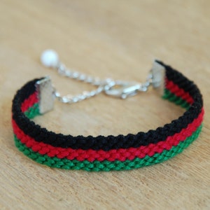 Afghanistan flag bracelet, Adjustable afghan flags Kabul friendship bracelet