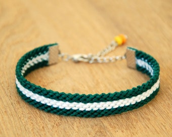 Andalusian flag friendship bracelet, Flag of Andalusia bracelet