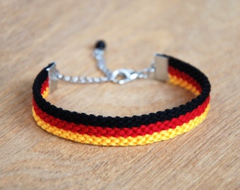 German flag friendship bracelet, Germany flag soccer gift, German heritage roots