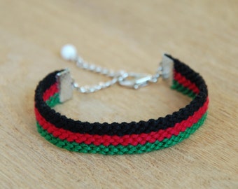 Afghanistan flag bracelet, Adjustable afghan flags Kabul friendship bracelet