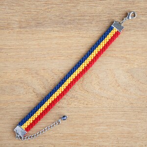 Romanian flag friendship bracelet, Flag of Romania bracelet image 3