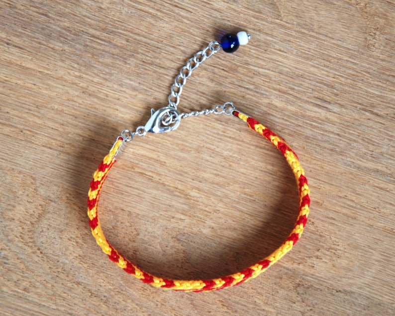 Catalan flag friendship bracelet, Flag of Catalonia image 2