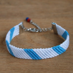 Spanish Galicia flag adjustable friendship bracelet