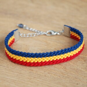 Romanian flag friendship bracelet, Flag of Romania bracelet image 2