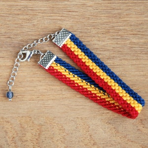 Romanian flag friendship bracelet, Flag of Romania bracelet image 4
