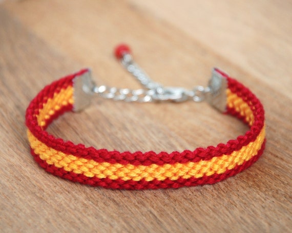Spanish flag friendship bracelet, Flag of Spain bracelet