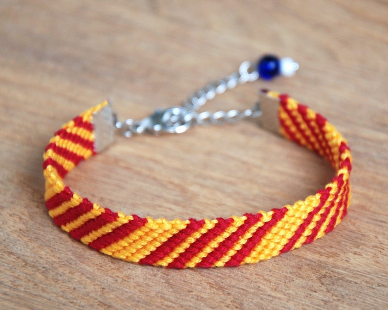 Catalan flag friendship bracelet, Flag of Catalonia image 1