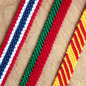 Catalan flag friendship bracelet, Flag of Catalonia image 4