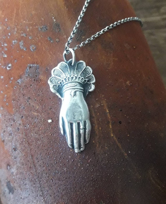 Victorian hand hotsell pendant