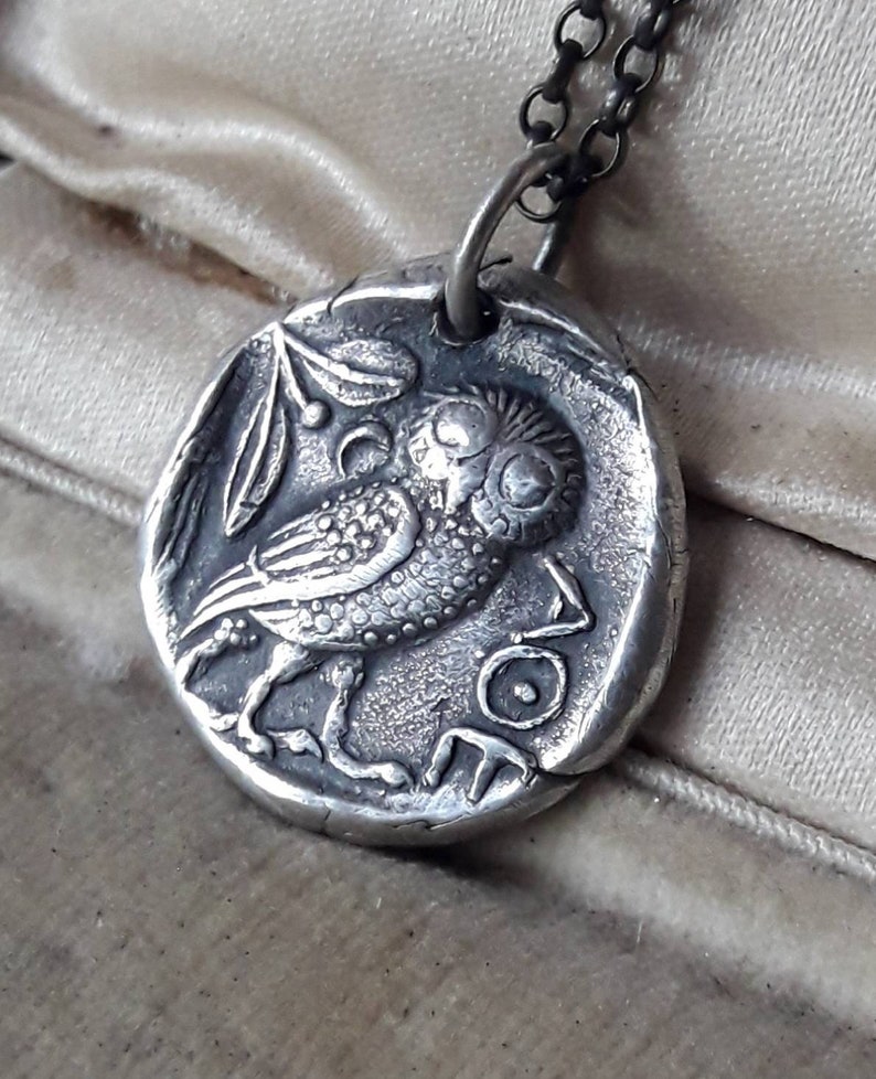 Owl of Minerva Owl of Athene goddess warrior. Sterling image 0
