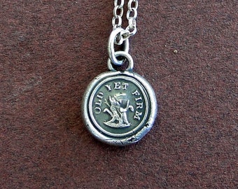 boom hanger, oud en toch stevig... sterling zilver, wasletterzegel. grappige victoriaanse zegel sieraden