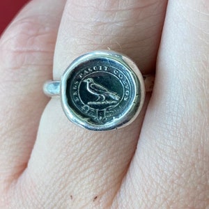 God feeds the ravens ring, choose your size.  Made to order.  Solid sterling silver.