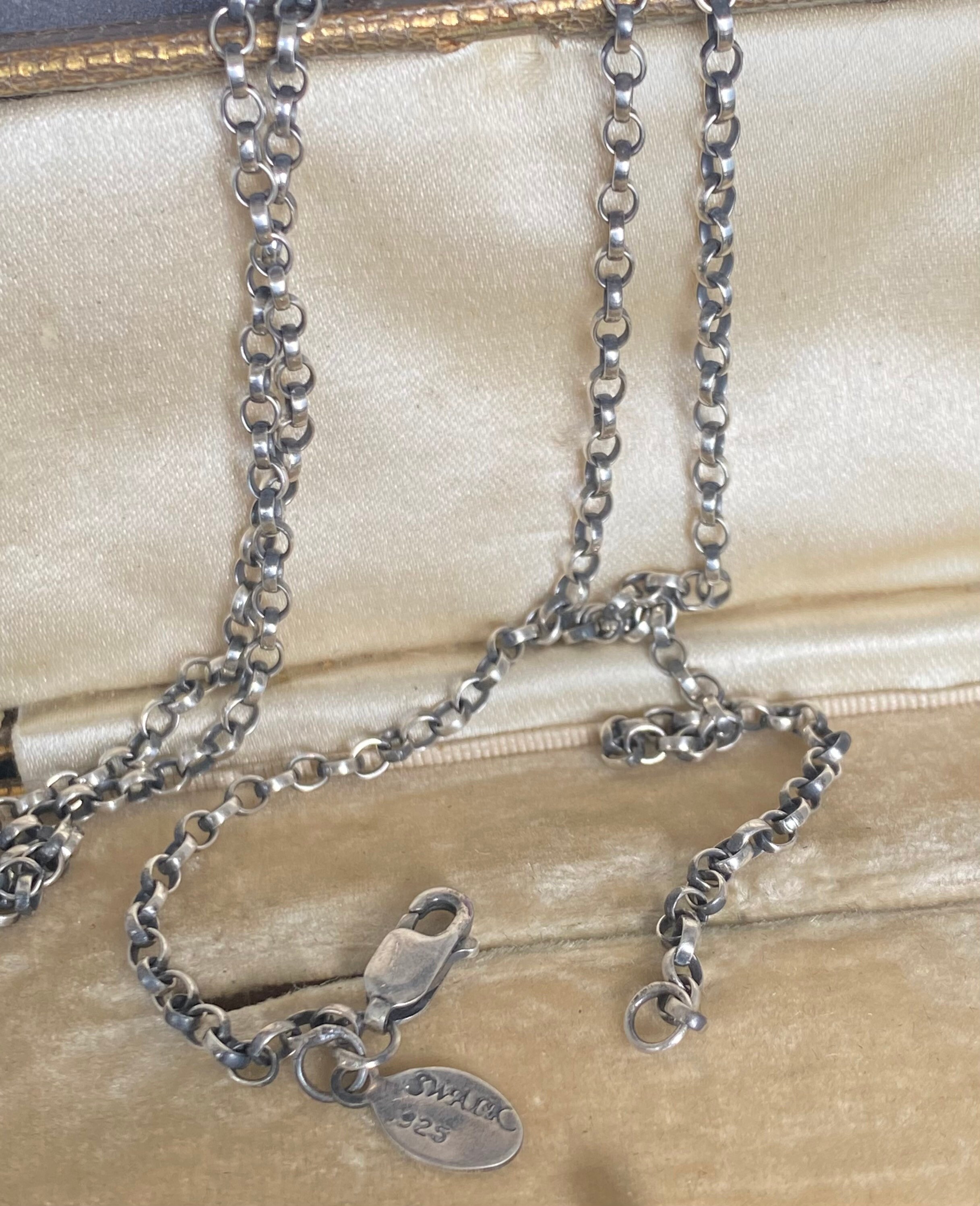 Sterling Silver Rolo Chain. Medium Weight Silver Chain With | Etsy
