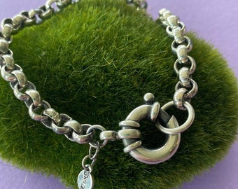 Belcher-kettingarmband.  Grote boutringsluiting.  Op bestelling gemaakt in jouw maat.