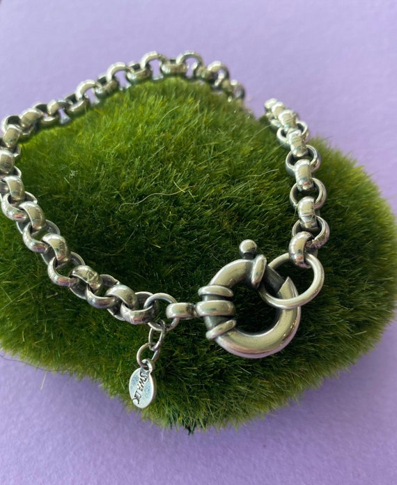 Sterling silver belcher bracelet with bolt ring clasp. Sterling silver belcher bracelet with bolt ring clasp.