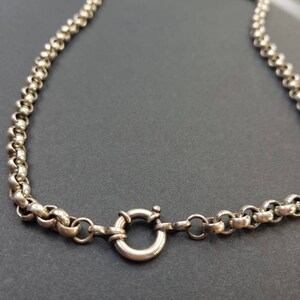 Heavy Silver Rolo Chain. Solid Silver Statement Chain. Luxe Victorian ...