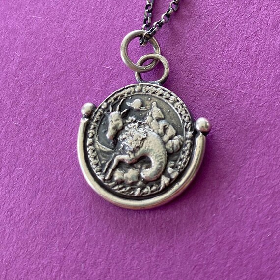 Capricorn coin deals necklace