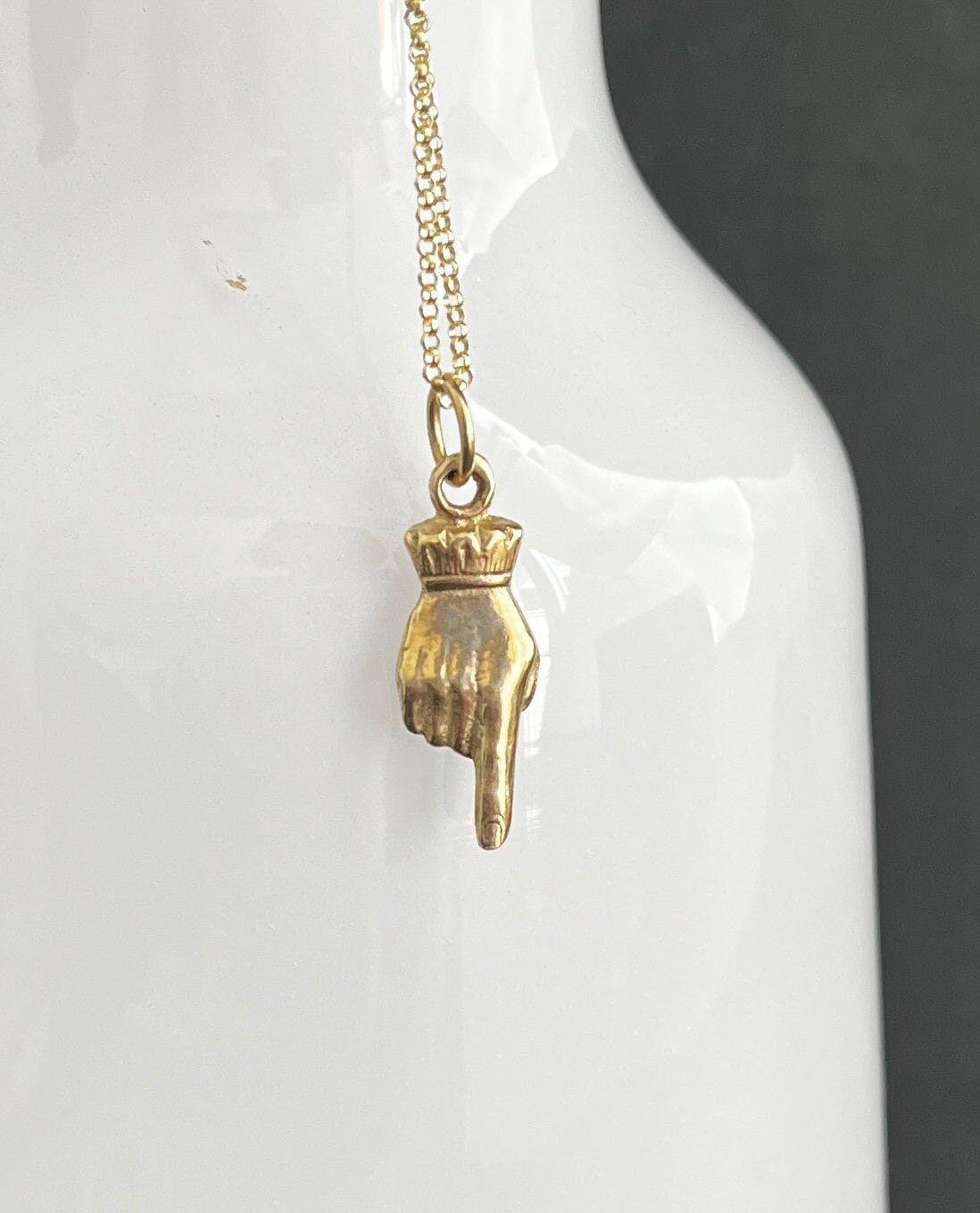 Gold Hand Necklace Etsy Singapore