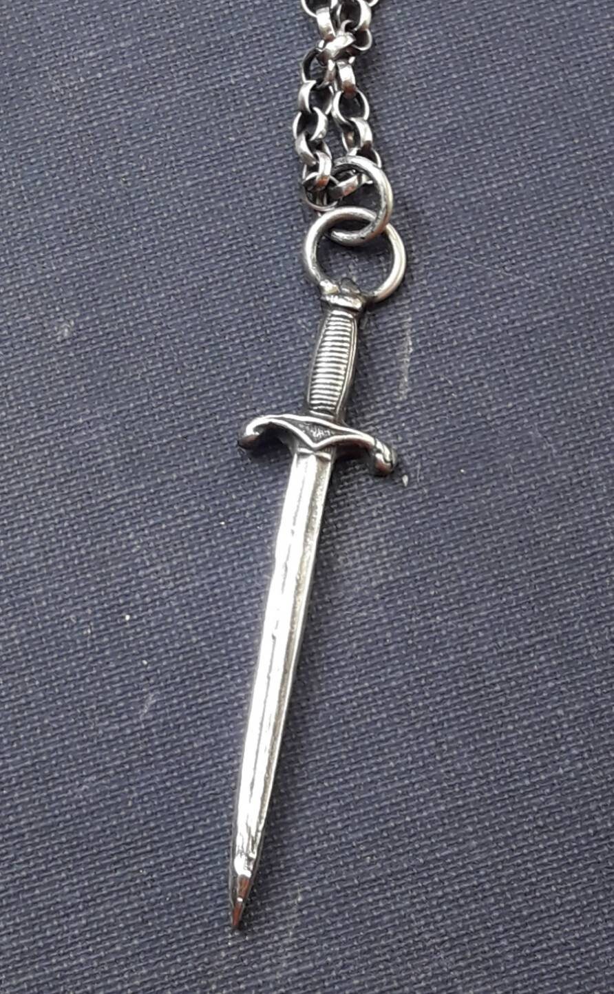Warrior Sword Pendant Handmade Sterling 