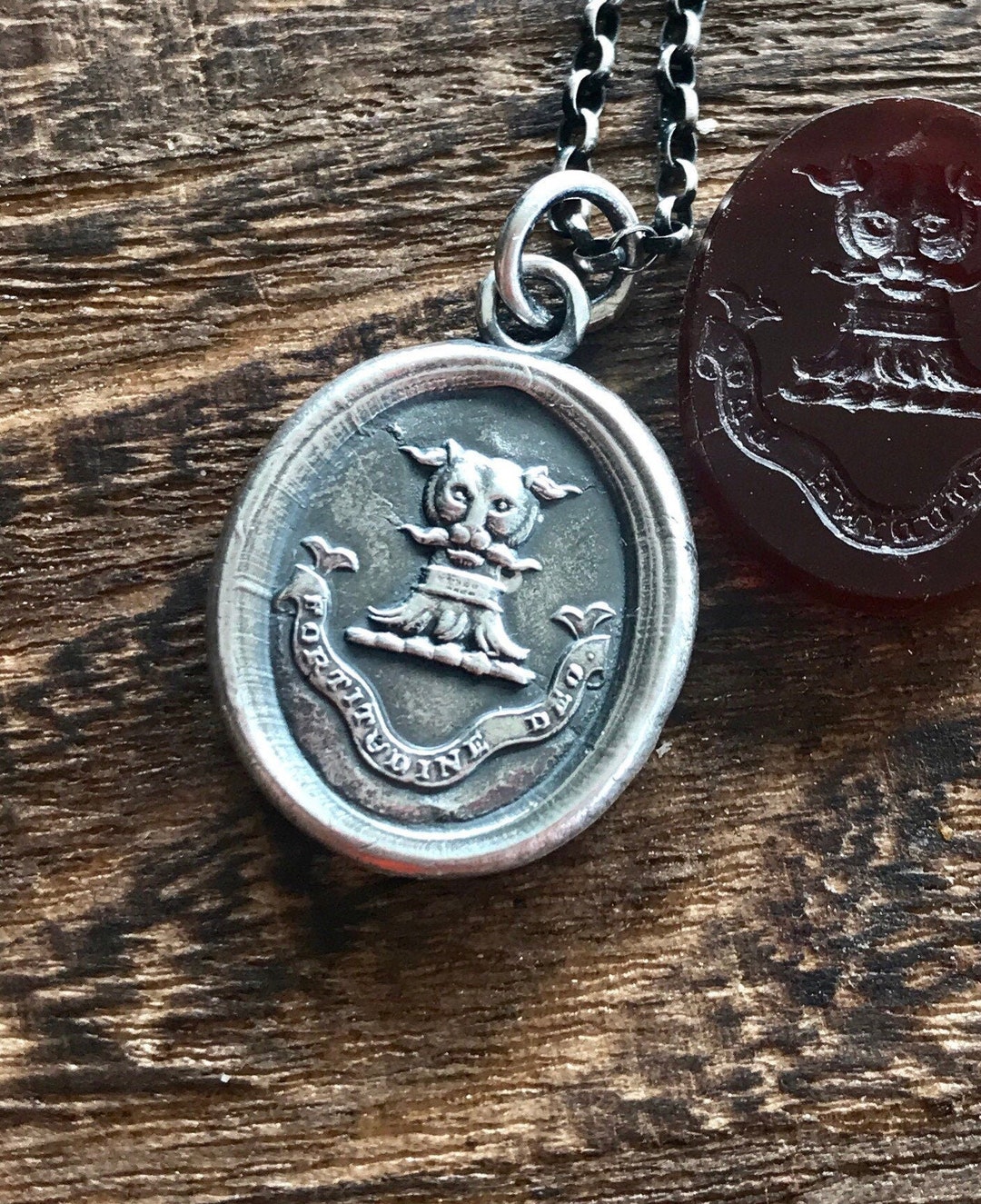 By the Strength of God Antique Wax Seal Impression Sterling - Etsy