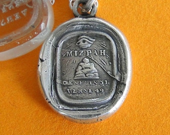 Mizpah... een emotionele band, inspirerende waszegel sieraden, scheiding door afstand of dood.