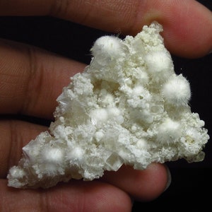 Okenite with apophyllite on prehnite (non precious natural stone) # 6023