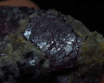 Corundum var. Ruby on matrix (Nonprecious natural mineral) #2548