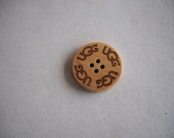 20x Flower 2-holes Flatback Wooden Clothing Sewing Buttons Replacement 23mm