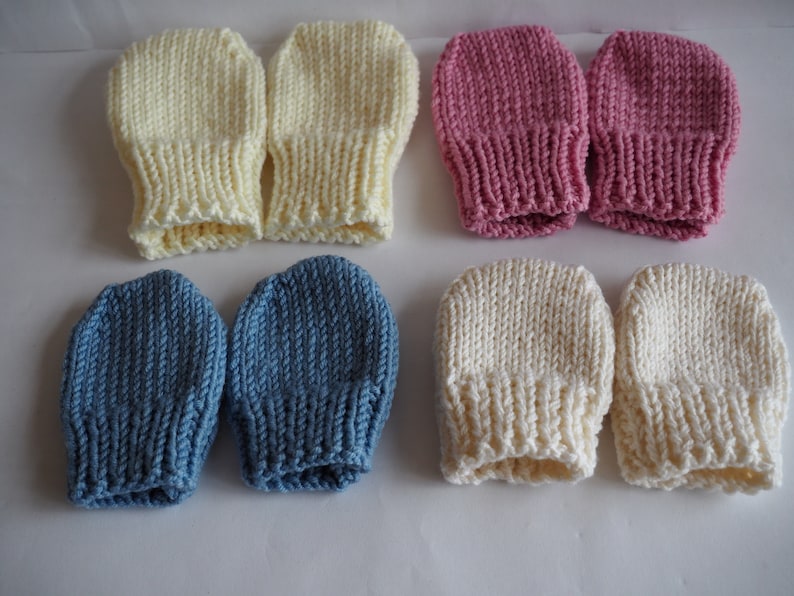 Knitted baby mittens scratch mittens winter baby gloves Etsy