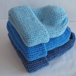 Handmade Knitted Baby Beanie: Soft Acrylic Newborn Hat image 1