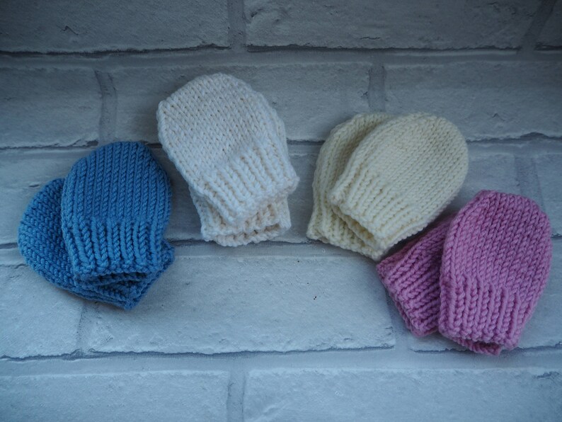 Knitted baby mittens scratch mittens winter baby gloves Etsy