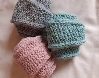 Hand knitted Wool and Alpaca triangular Sophie scarf.