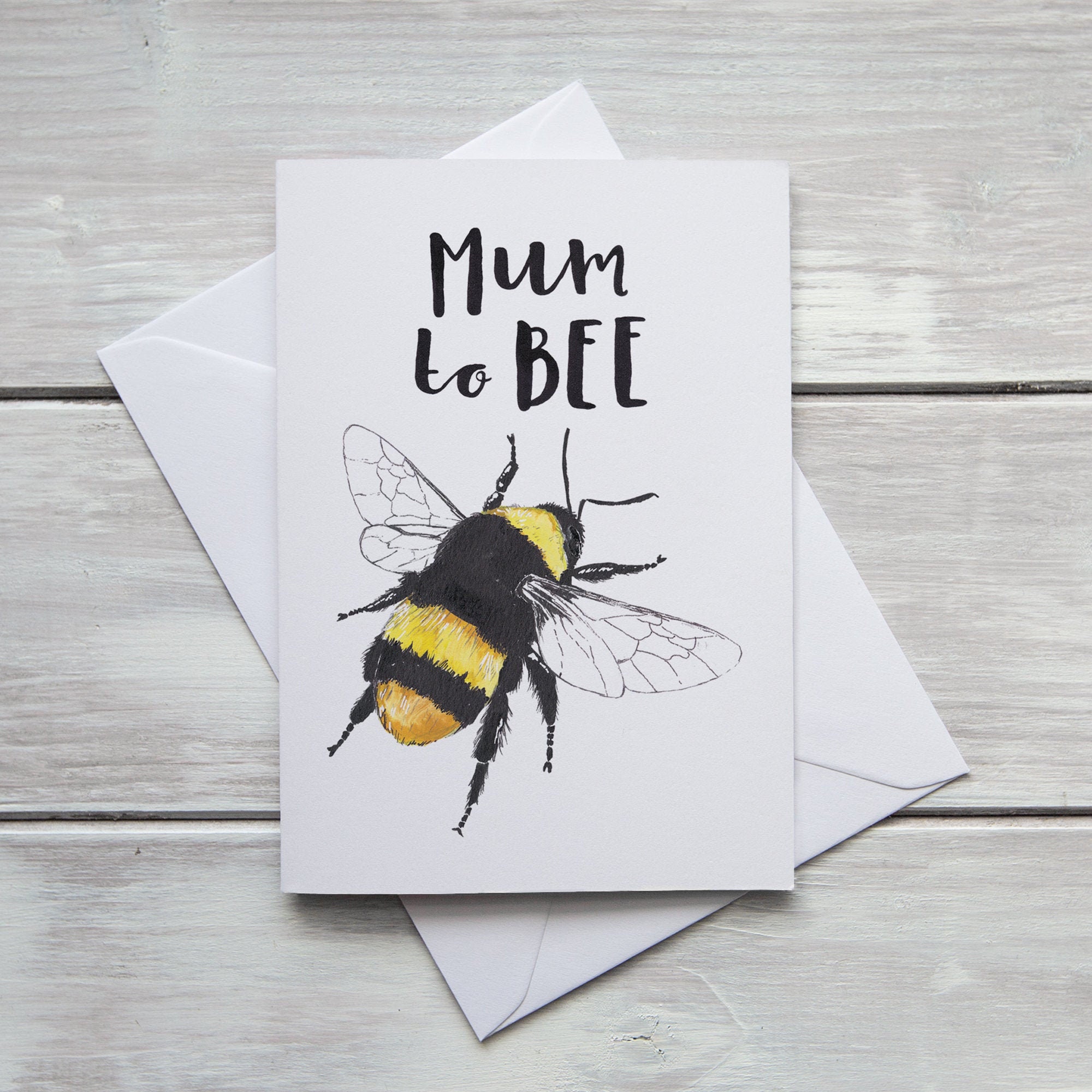 Mum to Bee Pregnancy Baby Shower New Mum Bumblebee Pun Card Etsy